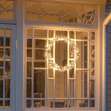Konstsmide Christmas lights - Couronne de Noël LED matte - Ø 50 x 5 cm - IP44 - noir