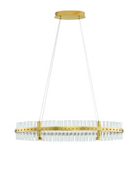 Nova Luce Kezo - lampe suspendue - Ø 90 x 130 cm - 45W dimmable LED inclus - or
