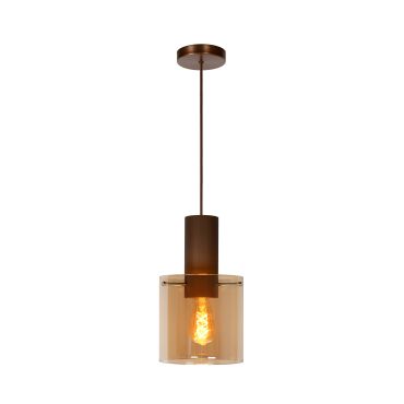 Lucide Toledo - lampe suspendue - Ø 20 x 165 cm - ambre