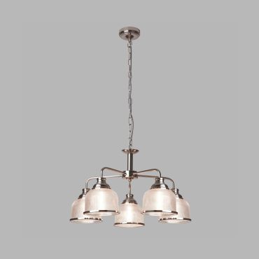 Searchlight Bistro II - lampe suspendue - Ø 58 x 88 cm - argent satiné