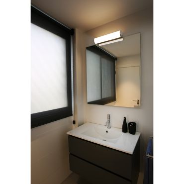 Faro Danubio - applique murale - 39,5 x 8 x 9 cm - 12W LED inclus - IP44 - chrome brillant
