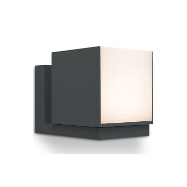 Lutec Cuba - applique murale d'extérieur - 10 x 14,8 x 11,6 cm - 12,2W LED inclus - IP54 - gris foncé