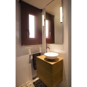 Faro Volga - applique murale - 31 x 8 x 4 cm - 5W LED inclus - IP44 - chrome brillant