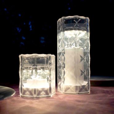 New Garden Jack 10 Lux - lampe de table rechargeable - Ø9,4 x 10 cm - 1W LED inclus - IP54 - transparent