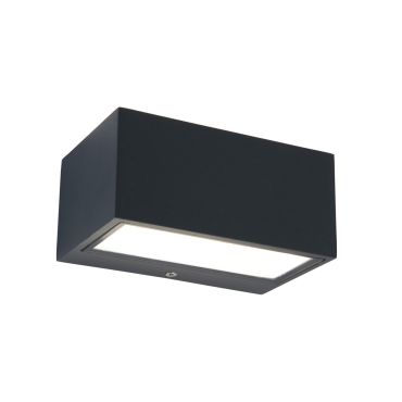 Lutec Gemini - Applique d'extérieur - 14 x 9 x 6 cm - 10,5W LED inclus - IP54 - gris foncé - blanc chaud
