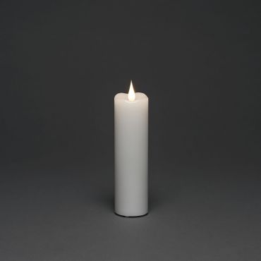 Konstsmide - Bougie de cire LED alimentée par piles - Ø 5 x 17,8 cm - blanc