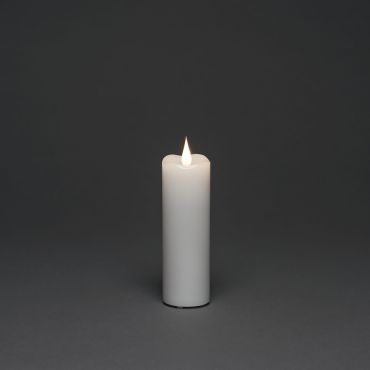 Konstsmide - Bougie de cire LED alimentée par piles - Ø 5 x 15,2 cm - blanc