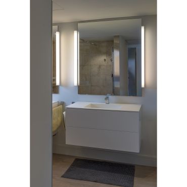 Faro Nilo - applique murale - 60 x 6 x 4 cm - 18W LED inclus - IP44 - chrome brillant