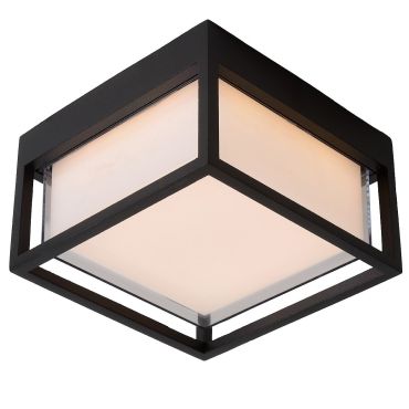 Lucide Singa Led - applique murale extérieure - 17 x 17 x 10 cm - 10W LED inclus - IP54 - noir