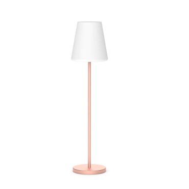 New Garden Lola slim 120 - lampadaire rechargeable avec panneau solaire - RGB+W - Ø 26 x 119 cm - 4,6W LED dimmable inclus - IP65 - or rose