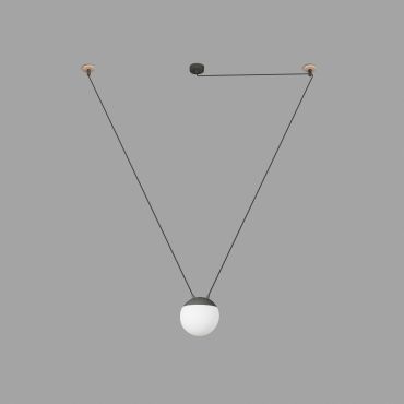 Faro Mine - lampe suspendue 1L - gris foncé - verre