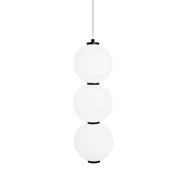Maxlight Tama - lampe suspendue - Ø 16 x 180 cm - 23W LED inclus - noir et blanc
