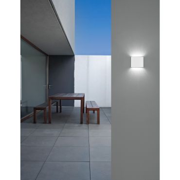 Nova Luce Soho - applique murale extérieure - 12 x 3 x 9 cm - 2 x 3W LED inclus - IP54 - blanc