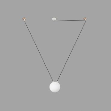 Faro Mine - lampe suspendue 1L - blanc mat - verre