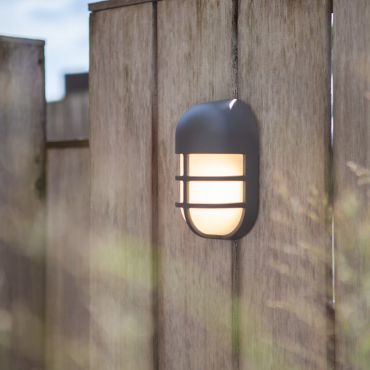 Lutec Bullo - applique murale extérieure - 10,2 x 8,6 x 19,3 cm - 14,5W LED inclus - IP54 - gris foncé