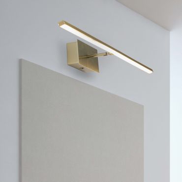 Searchlight Amalfi - applique murale - 61 x 8 cm - 10W LED inclus - IP44 - laiton satiné