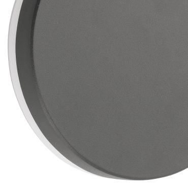 Nova Luce Suite - applique d'extérieur - Ø 15 x 5 cm - 10W LED inclus - IP54 - gris foncé