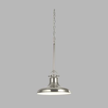 Searchlight Dallas - lampe suspendue - Ø 30 x 150 cm - argent satiné