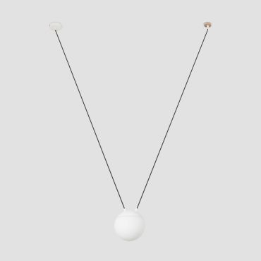 Faro Mine - lampe suspendue 1L - blanc mat - plastique
