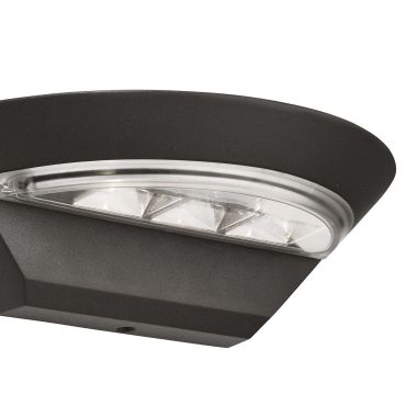 Searchlight Keddington - Applique d'extérieur - 25 x 7 cm - 6W LED inclus - IP44 - gris foncé