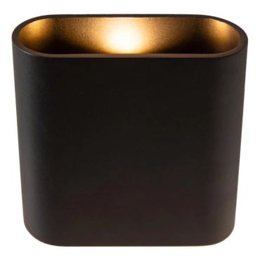 Lucide Atila - applique murale extérieure - 16 x 6,4 x 17 cm - 2 x 5W LED inclus - IP54 - noir