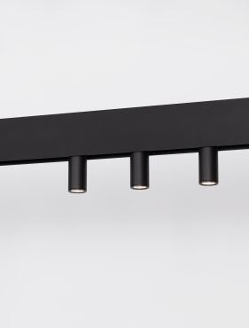 Nova Luce Buxton L - luminaire sur rail magnétique - Ø 3 x 10,6 - 5W LED inclus - noir
