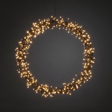 Konstsmide Christmas lights - Couronne de Noël LED - Ø 50 x 5 cm - IP44 - noir