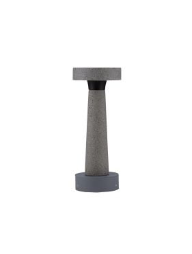 Nova Luce Cram - lampe de jardin - Ø 11,5 x 30 cm - 5W LED inclus - IP65 - gris