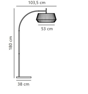Nordlux Dicte - lampe à poser - Ø 53 x 180 cm - blanc