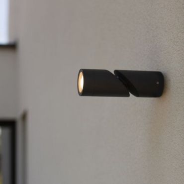 Lutec Tubon - plafonnier et applique extérieure - Ø 6 x 17,8 cm - IP54 - noir
