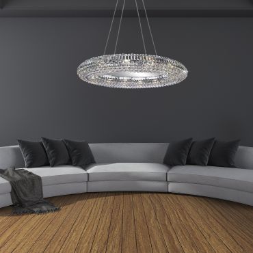Searchlight Vesuvius - lampe suspendue - 83 x 52 x 120 cm - chrome