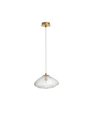Nova Luce King - lampe suspendue - Ø 26 x 200 cm - or et transparent