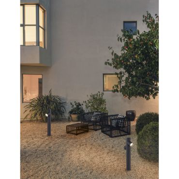 Nova Luce Ramo - poteau de jardin - 21 x 8 x 60 cm - IP65 - gris foncé