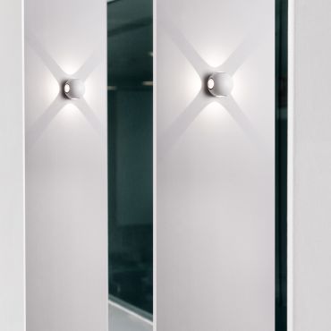 Nova Luce Como - applique d'extérieur - Ø 11 x 8,5 cm - 4 x 1W LED inclus - IP54 - blanc