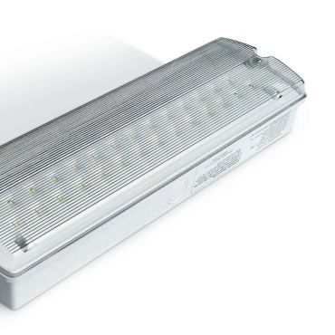 ONE Light Applique et plafonnier LED de secours - 35,2 x 11 x 6,5 cm - 7W LED inclus - IP65 - blanc
