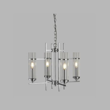 Searchlight Milo - lustre - Ø 49 x 92 cm - chrome