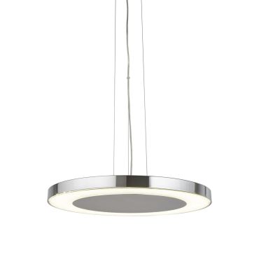 Searchlight Lexi - lampe suspendue - Ø 50 x 122 cm - 36W LED dimmable inclus - chrome