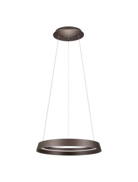 Nova Luce Ormi - lampe suspendue - Ø 45 x 150 cm - 38W dimmable LED inclus - brun café brossé