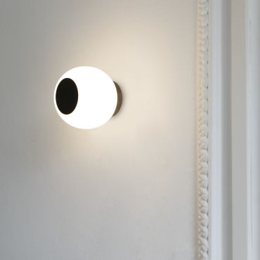 Faro Moy - plafonnier/mural - Ø 14 x 13 cm - IP44 - opale