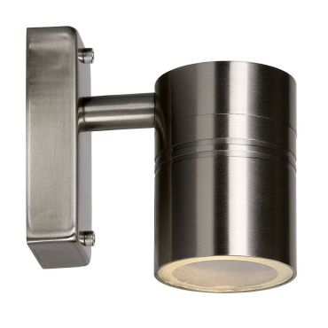 Lucide Arne - spot en saillie - 6,3 x 12 x 11,5 cm - 5W LED inclus - IP44 - chrome satiné