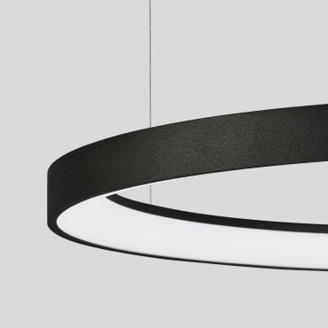 Nova Luce Pertino - lampe suspendue - Ø 58 x 150 cm - 48W LED dimmable inclus - noir sable