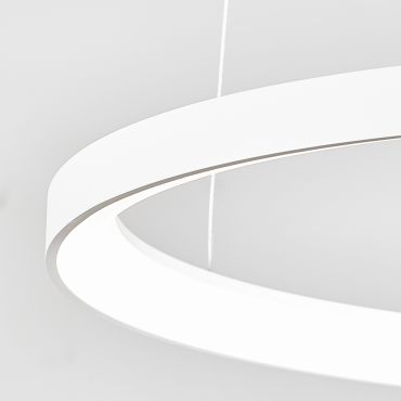 Nova Luce Pertino - lampe suspendue - Ø 58 x 150 cm - 48W LED dimmable inclus - blanc sable