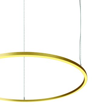 ONE Light LED Circle Rings - lampe suspendue - Ø 127 x 300 cm - 65W LED inclus - laiton brossé