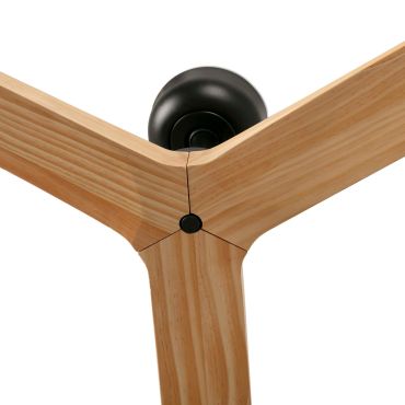 Faro Klim L - ventilateur de plafond - Ø 150 cm - noir mat et pin