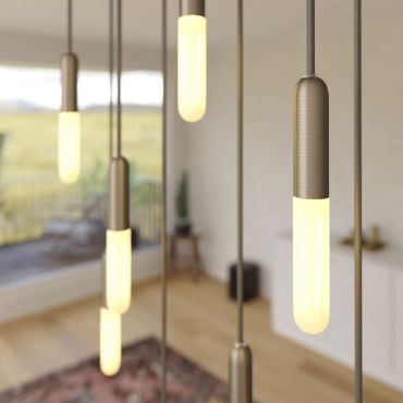 Creative Cables - lampe suspendue 8L - 67,5 x 130 cm - blanc