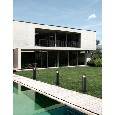 Nova Luce Agosto - lampe de jardin - Ø 11 x 50 cm - 6W LED inclus - IP54 - noir