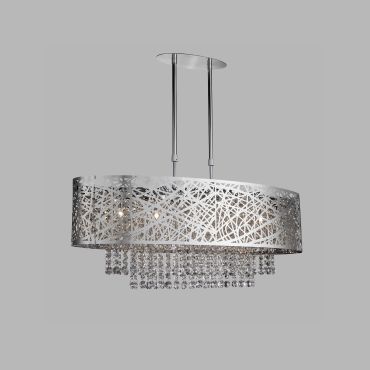 Searchlight Mica - lampe suspendue - 81 x 30 x 71 cm - chrome