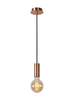 MODÈLE D’EXPOSITION - Lucide Droopy - lampe suspendue - Ø 4,5 x 151 cm - 4W dimmable LED exclus - copper