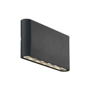 Nordlux Kinver - applique murale extérieure - 17,5 x 9 x 3 cm - 2 x 6W LED inclus - IP54 - noir