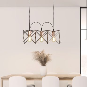 Searchlight Anthea - lampe suspendue - 55 x 19 x 146 cm - noir